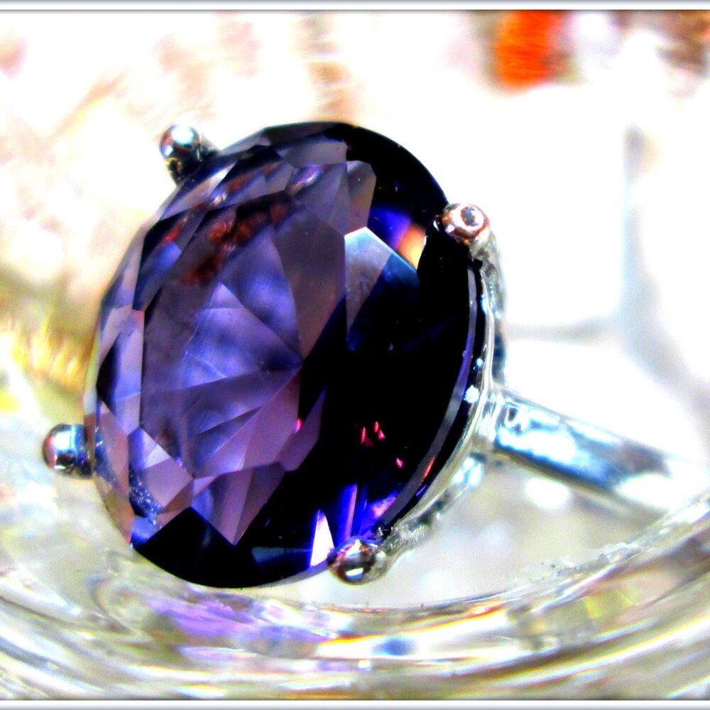 Alexandrite gemstone jewellery for women,Charming and attractive ring size 7